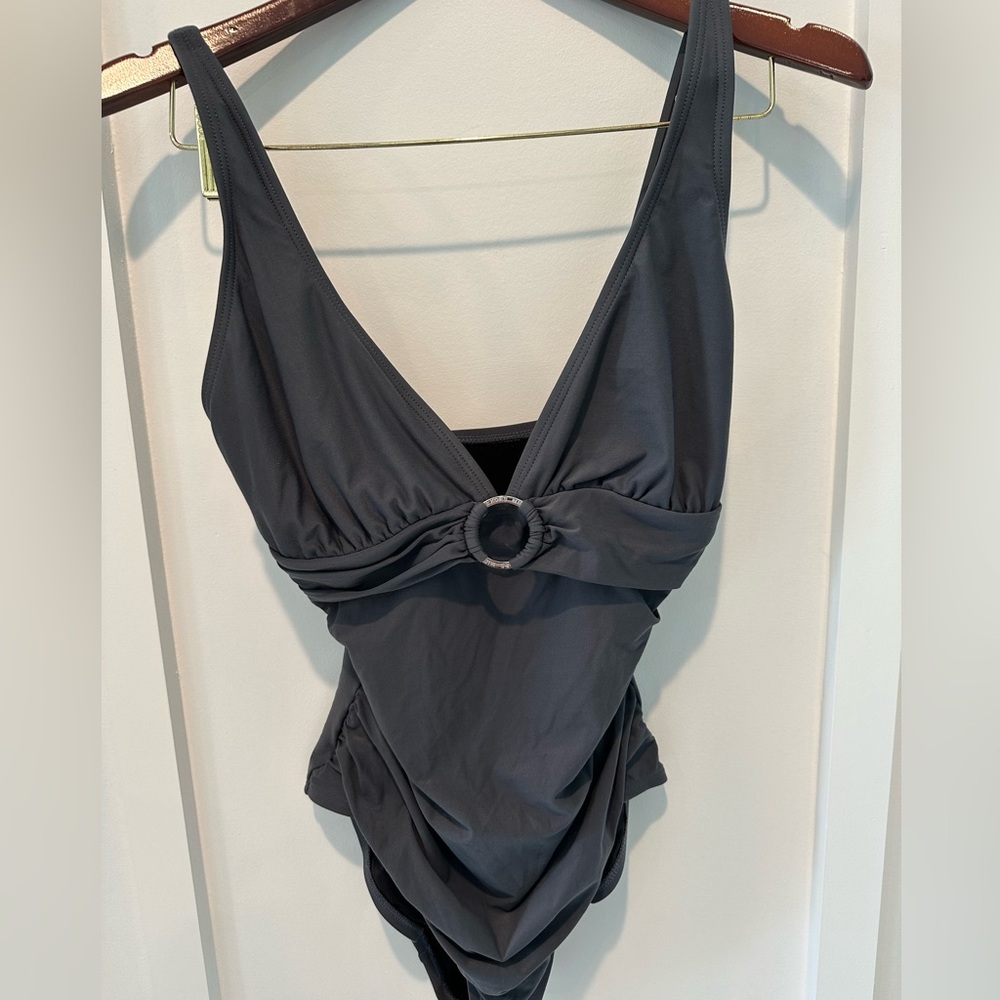 Elegant Charcoal Grey Women's Swimsuit